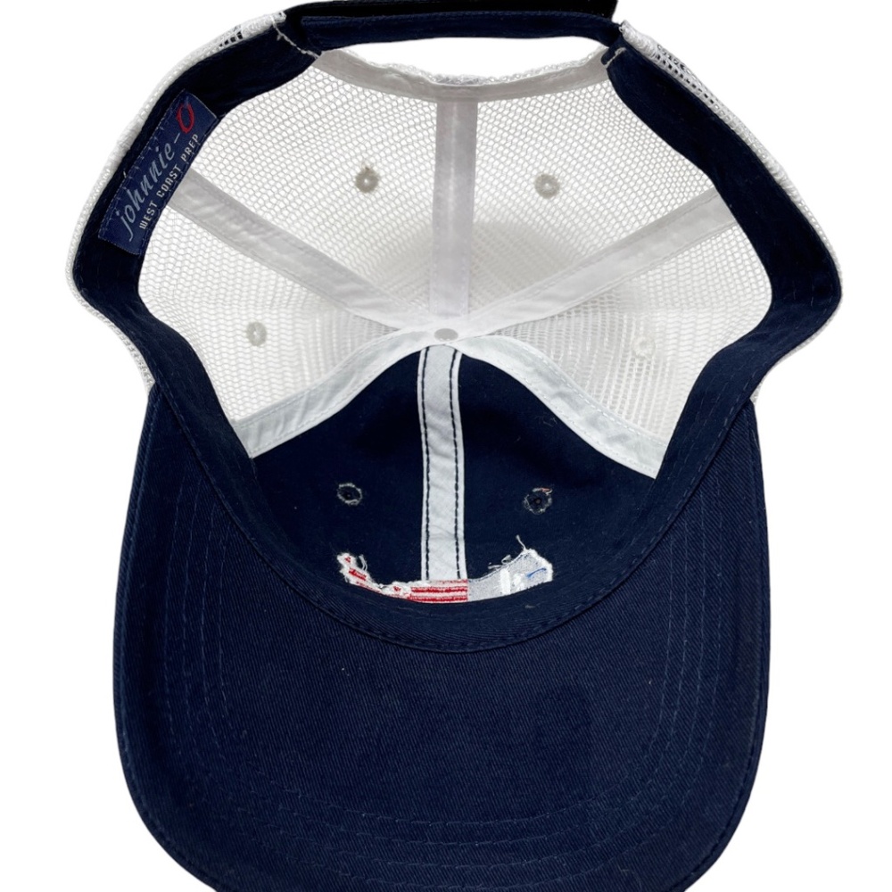 NWOT Johnnie-O American Flag Embroidered Logo Mesh Back Hat USA Patriotic - Picture 10 of 12